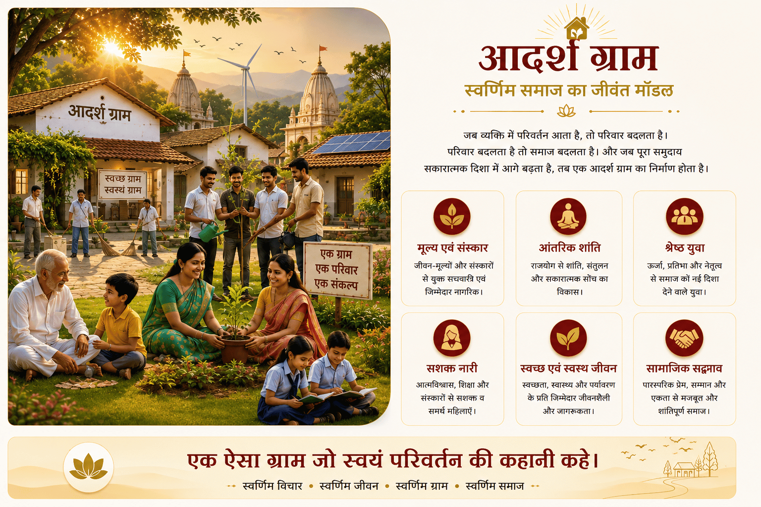 आदर्श ग्राम — स्वर्णिम समाज का जीवंत मॉडल